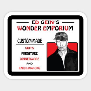 Ed Gein Wonder Emporium Sticker